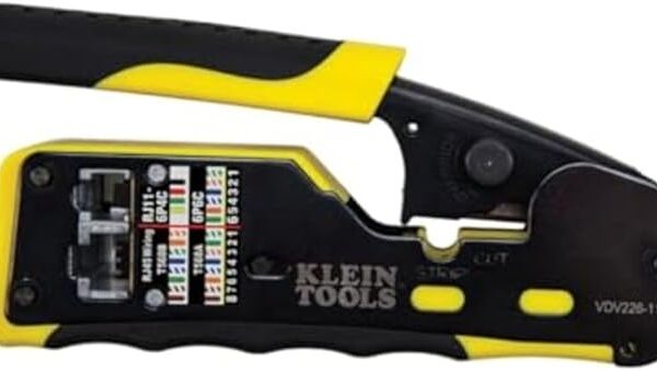 Klein Tools VDV226-110 Ratcheting Modular Data Cable Crimper