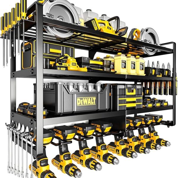 POKIPO: Large Power Tool Organizer Wall Mount: 4 Layers