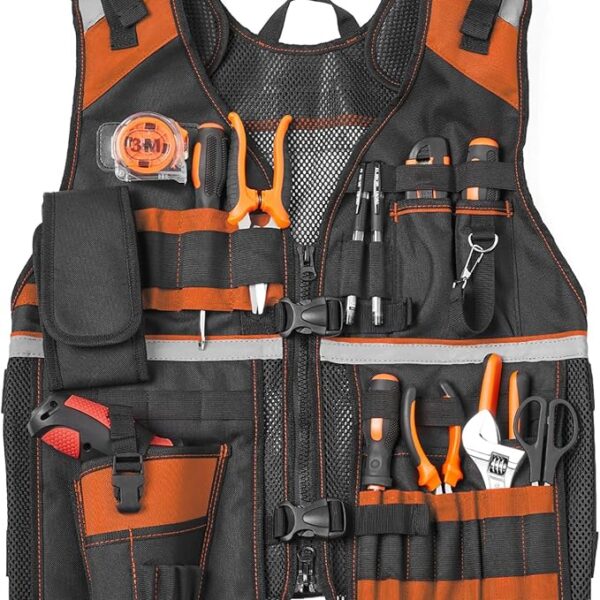 TURAND - Electrician Reflective Tool Vest for Men